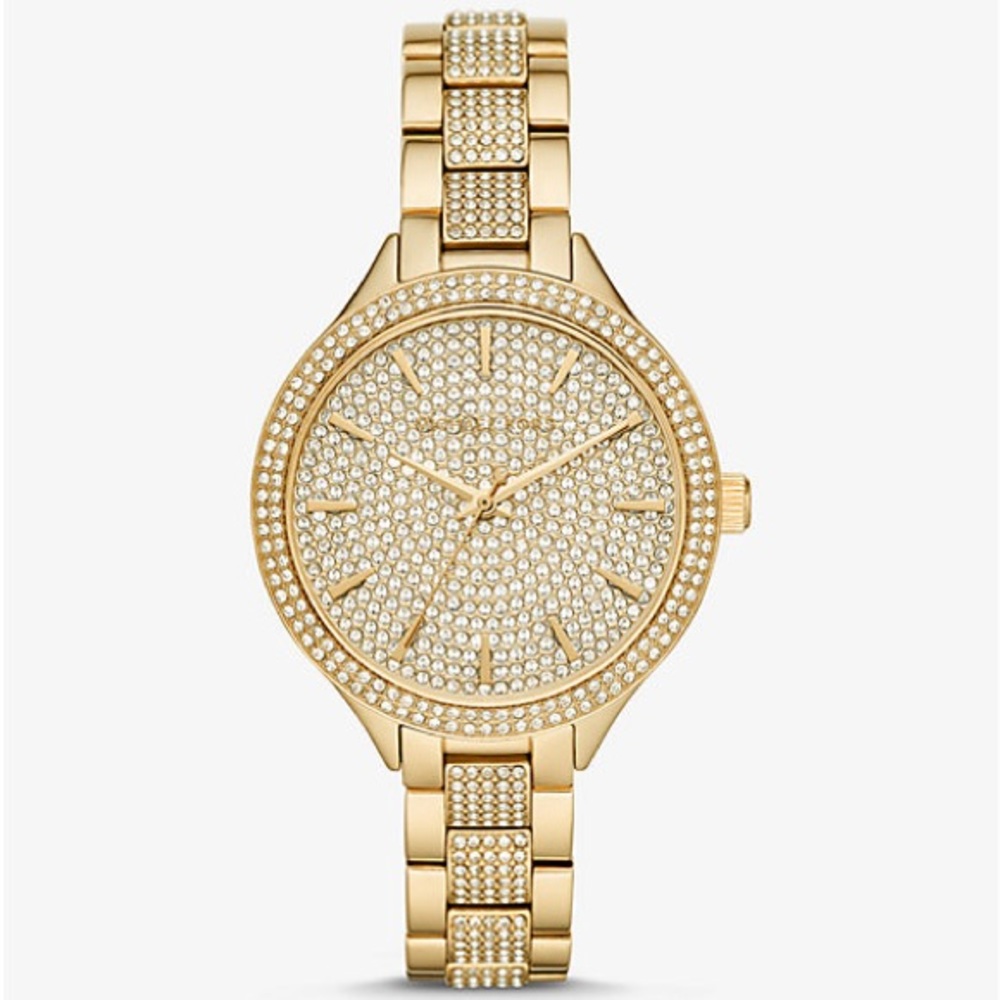 MICHAEL KORS Pavé Gold-Tone Watch